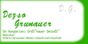dezso grunauer business card